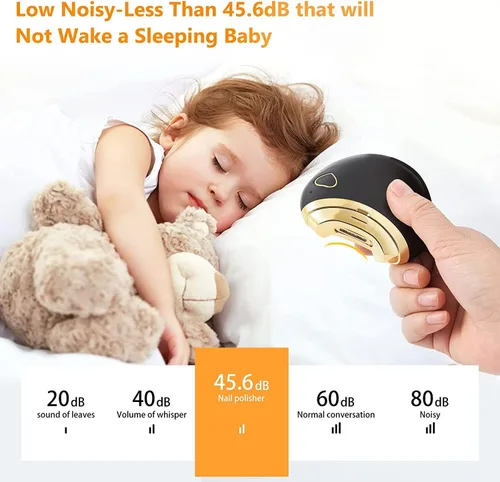 Vista 2 de Cortaúñas eléctricas, cortadora eléctrica segura para bebés, máquina de cortar eléctrica recargable para recién nacidos, niños, niños pequeños