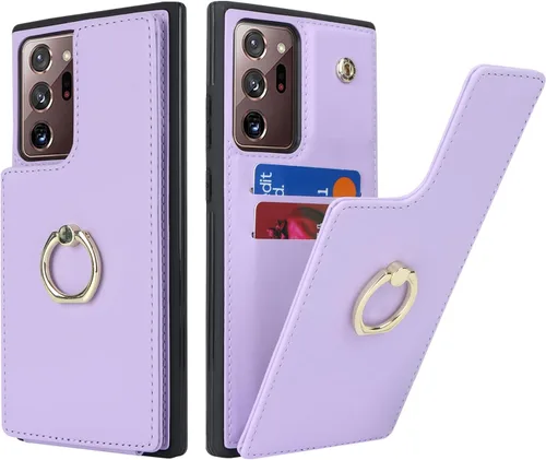 Vista 40 de Lipvina Funda para Samsung Galaxy A03s con tarjetero, Galaxy A03s Funda tipo cartera para mujer, tarjetero de crédito, soporte de anillo, fundas