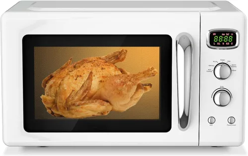 Vista 10 de MAT EXPERT - Encimera de microondas de 0.9 pies cúbicos, temporizador digital y 5 micro potencia, microondas pequeño de 25 litros con plato Verde