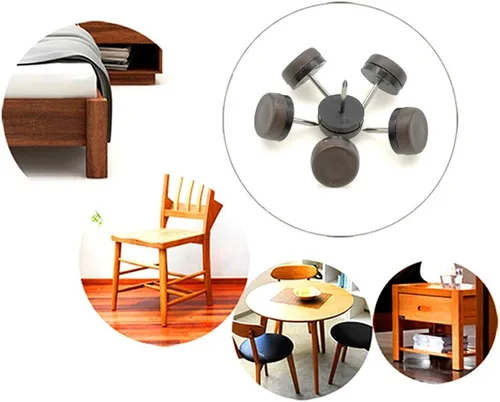 Vista 7 de ALIMITOPIA 40 piezas de almohadillas deslizantes para muebles, de nylon engrosado, con clavo, para patas de madera de sillas, mesas y sofás