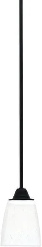 Vista 35 de Toltec Lighting Paramount - Mini colgante de 1 luz en acabado negro mate con cristal de arte perla de 7 pulgadas y estilo negro