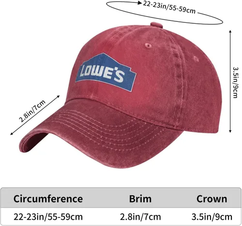 Vista 6 de ATOMDEAM Unisex Lowe'S-Logo-Blue_ Sombrero de vaquero camionero papá regalo hebilla ajustable cierre sombrero de sol