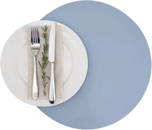 Vista 17 de Restaurantware Juego de 6 manteles individuales de cocina de 16 x 12 pulgadas para mesa de comedor en relieve, impermeables, con forma de huevo