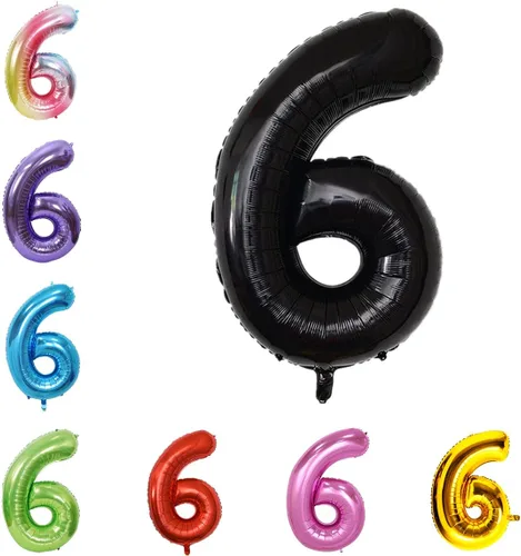 Vista 119 de Globo grande de helio con números 0-9 de 40 pulgadas para cumpleaños, bodas y fiestas (rojo, 9)