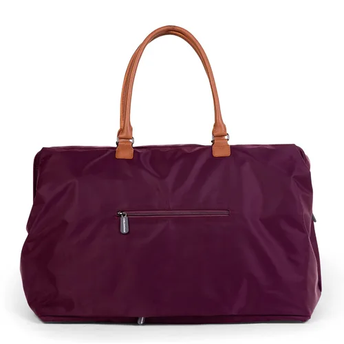 Vista 4 de Childhome Bolsa de pañales original para mamá, bolsa grande para viajes y hospital, imprescindible para el embarazo (berenjena)
