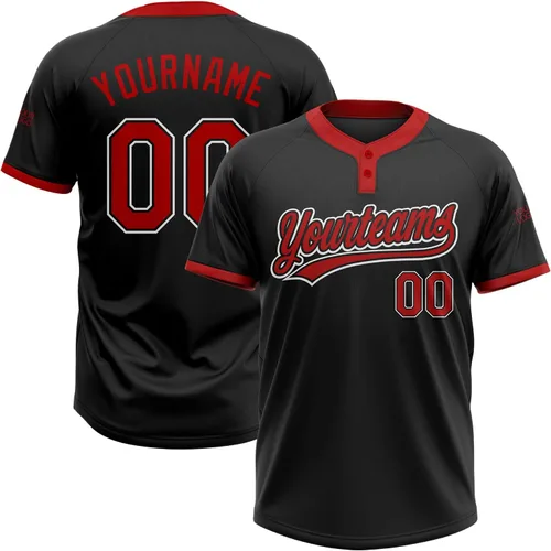 Vista 35 de Camisetas de béisbol personalizadas con dos botones, camisetas de sóftbol personalizadas con logotipo de nombre cosido para hombres, mujeres