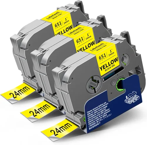 Vista 11 de Labelwell Paquete de 3 cintas TZe-111 compatibles con etiquetas adhesivas transparentes de 0.236 in 0.23 pulgadas, TZe111 TZ-111, negro sobre