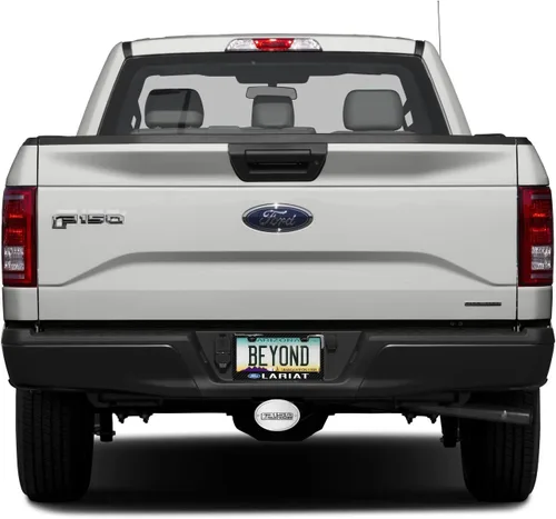 Vista 3 de iPick Image Hecho para Ford F-150 Lariat 3D Logo en la cubierta de enganche de remolque de aluminio cepillado ovalado de 2 pulgadas