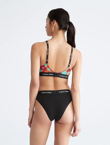 Vista 2 de Calvin Klein Bralette de algodón 1996 ligeramente forrado para mujer