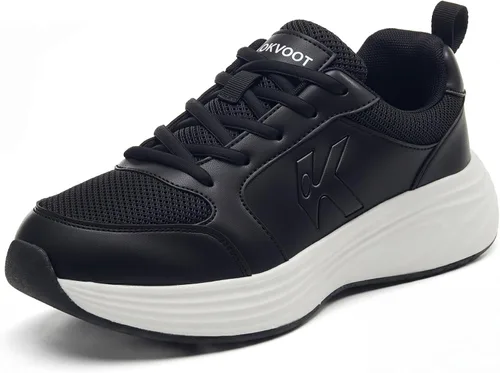Vista 8 de Zapatos de correr para mujer para caminar de cuero: cómodos, absorbentes de golpes, transpirables, ligeros, antideslizantes, atléticos, de moda