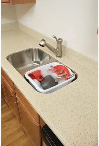 Vista 2 de Rubbermaid Sartén blanca de 15 pulgadas, 15.6 cuartos de galón, 15.23 x 12.46 x 7.8 pulgadas