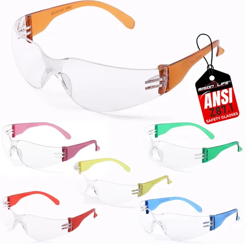 Vista 16 de Lentes de seguridad con protección envolvente resistente a arañazos, lente de policarbonato resistente a impactos ANSI Z87.1 Scratch & Impact