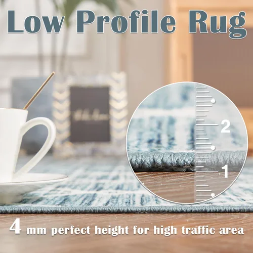 Vista 194 de jinchan Alfombra marroquí de pasillo 2x6 - Alfombra de pasillo lavable a máquina para cocina, alfombra moderna geométrica suave de pelo bajo