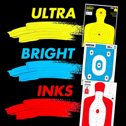 Vista 4 de Sight Seer Objetivos de Tiro de Papel Bullseye para Pistola y Rifle 19"x25