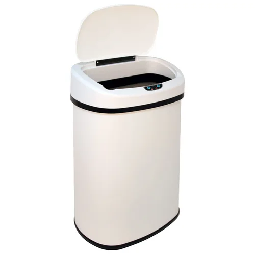 Vista 10 de HCY Basurero de cocina automático de 13 galones de acero inoxidable con tapa, inteligente para cocina, oficina, sala de estar, baño (negro)