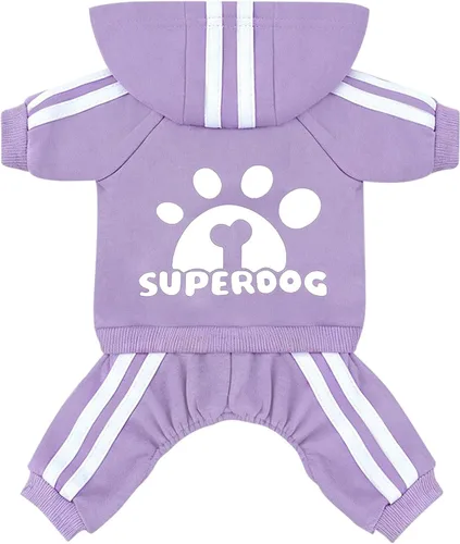 Vista 7 de Sudadera con Capucha para Perros de 4 Patas Mono para Perros Pequeños Ropa para Cachorros Sudadera Pullover para Perros Suéter de Algodón Abrigo