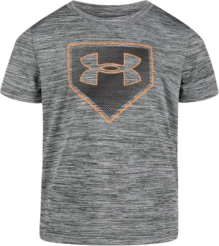 Vista 19 de Under Armour Camiseta de manga corta con gráfico de béisbol para niño Áspero atómico