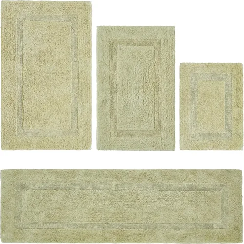 Vista 52 de Better Trends Juego de 4 alfombras de baño de lujo, 100% algodón, suaves, absorbentes de agua, reversibles, lavables a máquina, para decoración