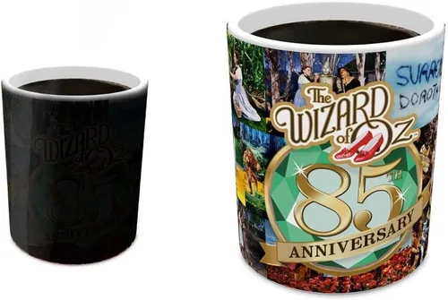Vista 7 de Morphing Mugs Wizard of Oz - Taza de cerámica para el 75 aniversario (bruja fundida), color negro