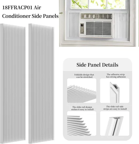 Vista 3 de Paneles laterales de aire acondicionado compatibles con Frigi-daire 18FFRACP01 Paneles laterales universales de aire acondicionado, ajustable de 7 a