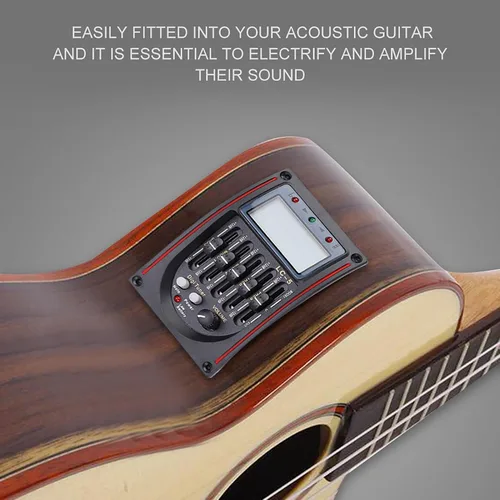 Vista 3 de Pasamer - Afinador de pasamer, Pickup Lcd de 5 bandas para guitarra acústica preamplificador ecualizador Lc-5 ecualizador sintonizador