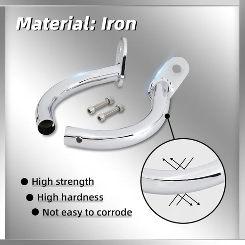 Vista 5 de TCT-MOTORPARTS Soporte de protección de alforja para Harley Electra Glide FLHT FLHTC FLHTCU 97-08 Cromado