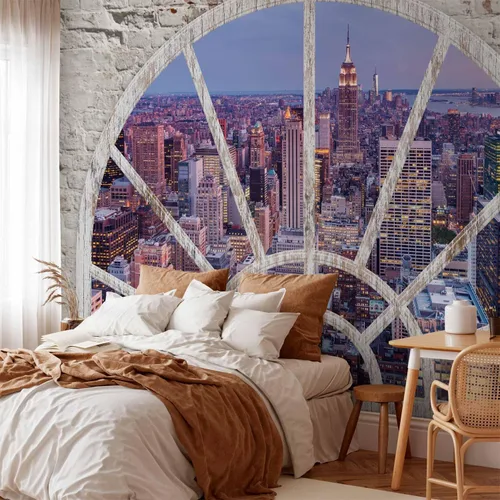 Vista 5 de artgeist Mural de pared prémium de Nueva York, 79 x 55 pulgadas, papel tapiz no tejido, decoración de pared de vellón, impresión fotográfica, diseño
