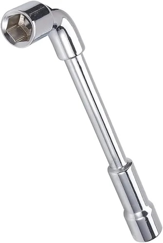 Vista 6 de Auniwaig Llave hexagonal métrica en forma de L de 0.236 in, acero al cromo vanadio, codo de espejo cromado, soporte de broca de doble cabeza