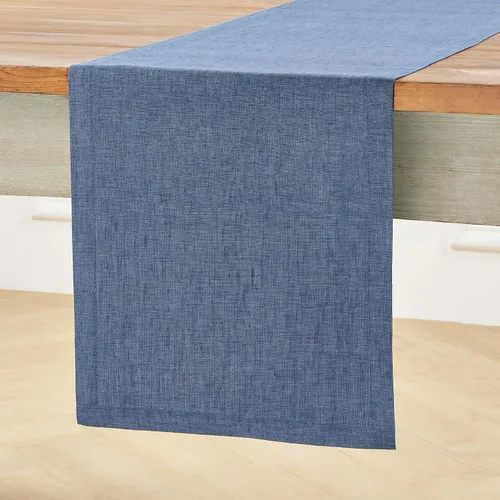 Vista 45 de Solino Home - Camino de mesa de lino natural claro, 14 x 36 pulgadas, Athena, para Acción de Gracias, Navidad, vacaciones, lavable a máquina