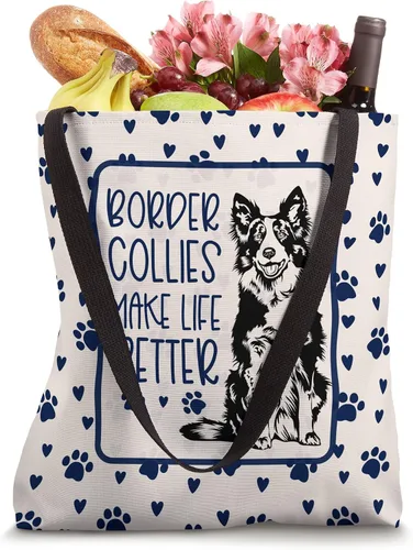 Vista 4 de Border Collie Owner Dog Mom - Bolsa de mano con texto en inglés "I Love My Border Collie