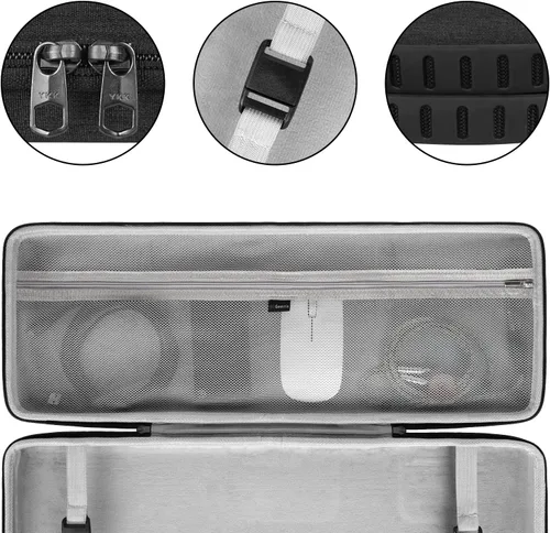 Vista 3 de Geekria Funda de teclado de tamaño completo, funda rígida de transporte de viaje para computadora de 108 teclas, teclado mecánico compatible