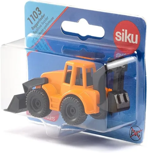 Vista 7 de Siku 1103, Retroexcavadora, Metal/Plástico, Amarillo/Negro, Piezas móviles