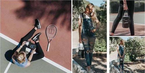 Vista 4 de Coldest Bolsa de transporte para botellas de agua con correas ajustables, apta para viajes, diseño sin abolladuras y bolsillo adicional