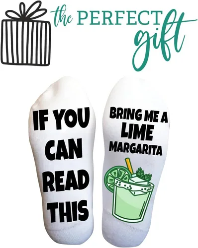 Vista 5 de Calcetines Bring me a Margarita para hombres y mujeres, calcetines para beber para hombre, regalos de margarita