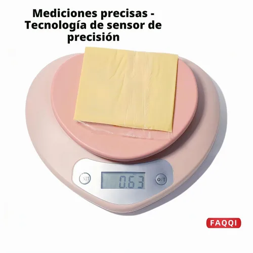 Vista 6 de Linda báscula de cocina, báscula digital para alimentos con pantalla LCD