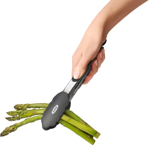 Vista 4 de OXO – Pinzas con buen mango con extremo de silicona, Negro