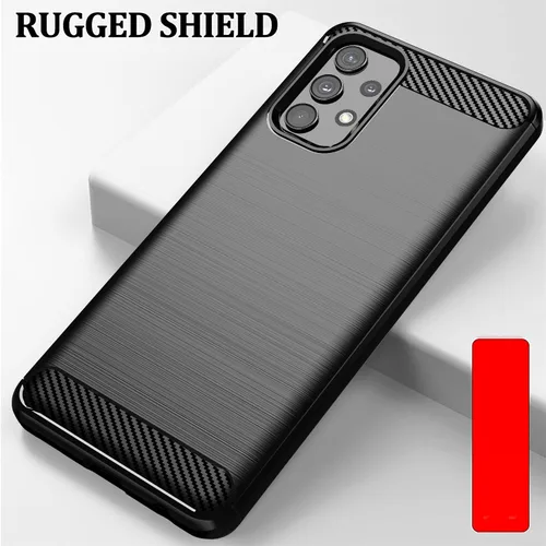 Vista 4 de Asuwish Funda compatible con Samsung Galaxy A32 4G y protector de pantalla de vidrio templado, accesorios para celdas, funda delgada y suave