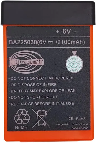 Vista 6 de Paquete de 2 baterías recargables de 6 V 2100 mAh BA225030 Ni-Mh Batería radiomática HBC BA225031 para grúa HBC con control remoto, bomba de camión