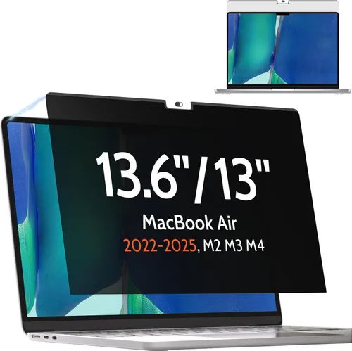 Vista 30 de Pantalla magnética de privacidad para MacBook Pro de 13 pulgadas (2016-2022, M1, M2), filtro de luz azul antirreflejos con cubierta de cámara