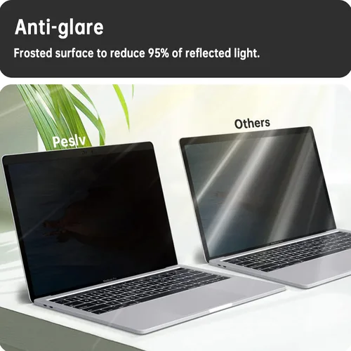 Vista 5 de Peslv Filtro de Privacidad Magnético para Macbook de 12 Pulgadas (2012-2017), Filtro Anti Luz Azul Deslumbrante Extraíble Filtro de Pantalla Mate