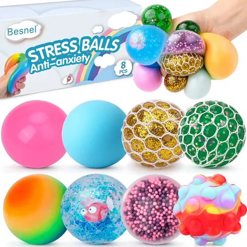 Vista 9 de Paquete de 20 bolas antiestrés, bolas esponjosas, bolas para apretar para 20pcs Stress Balls-azul