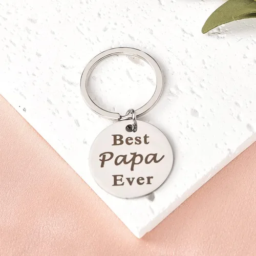 Vista 5 de Regalos de Kechain para hombres, papá, padres, regalo de cumpleaños para papá, papá, padre, regalo de Navidad, llaveros de hija, hijo, mejor idea