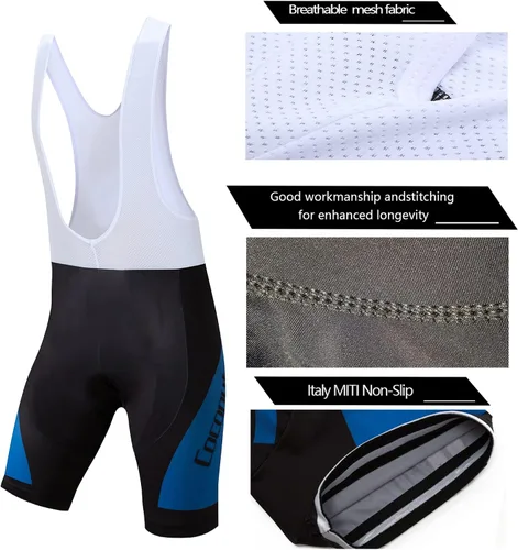 Vista 23 de Coconut Ropamo CR - Conjunto de camiseta de ciclismo para hombre, con cremallera y bolsillo con pantalones cortos con acolchado 4D