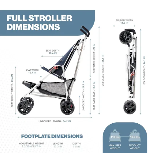 Vista 6 de Coche XL Silla de Paseo para Necesidades Especiales, Silla de Discapacidad para Niños Mayores, Silla de Paseo de Tamaño Grande, Sistema de Plegable