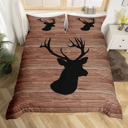 Vista 33 de Juego de funda de edredón de oso para niños, juego de ropa de cama de animales salvajes para niños, naturaleza, vida silvestre, oso, pájaro, juego
