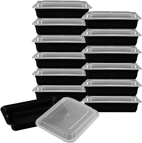 Vista 2 de Recipientes de alimentos prémium con tapas [Heim Concept] duraderos y reutilizables, aptos para lavavajillas, resistentes a fugas, aptos
