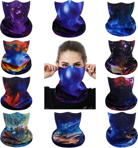 Vista 22 de Mascarillas de Polaina para el Cuello, Bufanda en Tubo, Bandanas Sin Costuras, Pañuelos para el Rostro, Cubierta Multiusos para la Cabeza