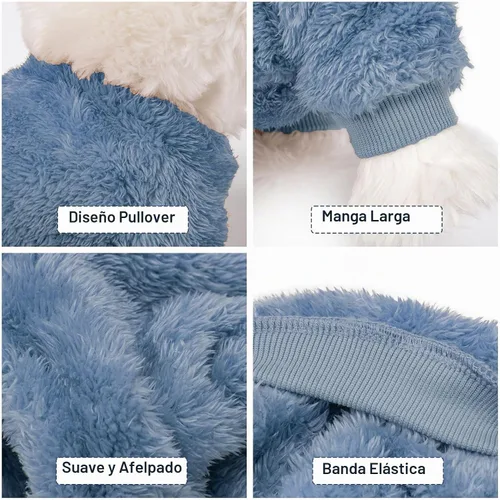 Vista 4 de Suéter para perro, paquete de 3 suéteres para perros pequeños, ropa para perros pequeños, hembras y machos, suéter ultrasuave y cálido