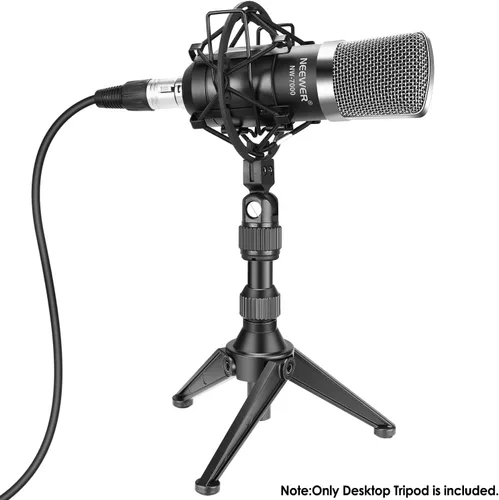 Vista 7 de Neewer Mini trípode plegable de hierro para micrófono, altura ajustable de 4.9 a 7.5 pulgadas/4.9-7.5 in para conferencias, podcasts, chat en línea