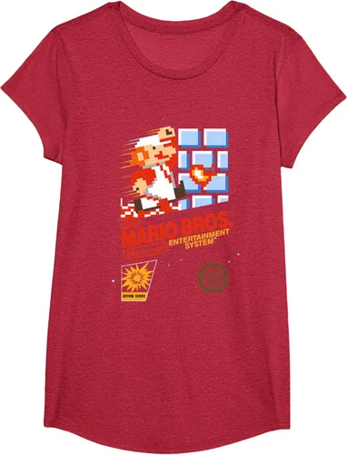 Vista 26 de Super Mario Dashin - Camiseta gráfica de acción, ajuste clásico, cuello redondo, color negro